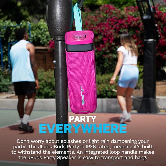 JLab JBuds Party Portable Bluetooth Speaker, 2 Full-Range Drivers + 2 Passive - Image 6