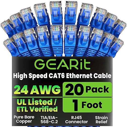 GearIT Cat 6 Ethernet Cable Pack by GEARit