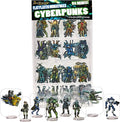 Arcknight Flat Plastic Miniatures: Cyberpunks; 56 Unique Sci-Fi-Themed Minis by Arcknight