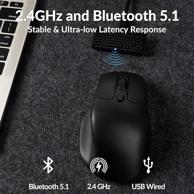 Keychron M6 4000 Hz Wireless Bluetooth 5.1/2.4 GHz/Wired Optical Mouse - Image 2
