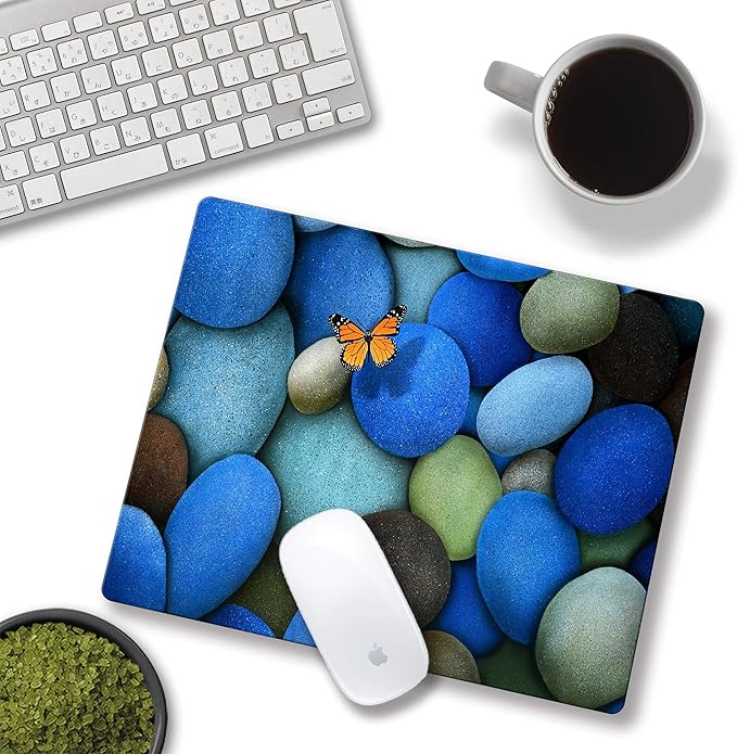 Pebbles and Butterfly Mouse pad Personalized Computer Mouse Pads Office - Image 7