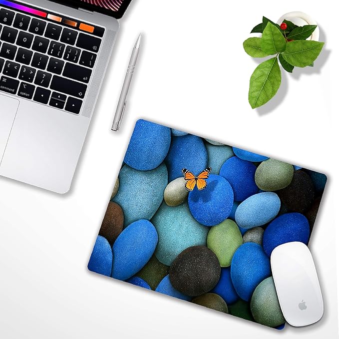 Pebbles and Butterfly Mouse pad Personalized Computer Mouse Pads Office - Image 2