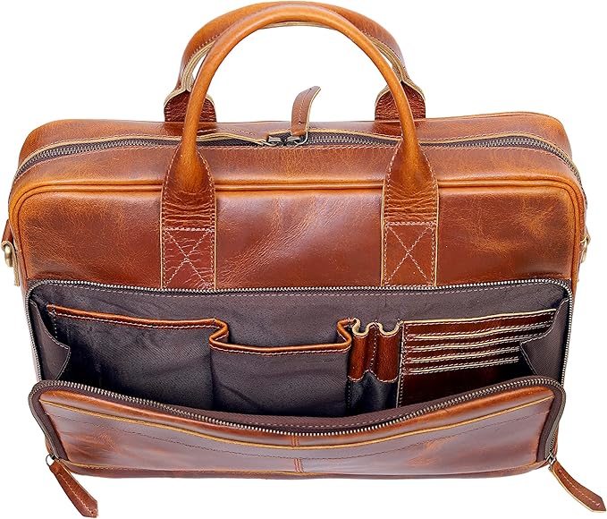 VC VINTAGE COUTURE Leather briefcase bag - Image 6