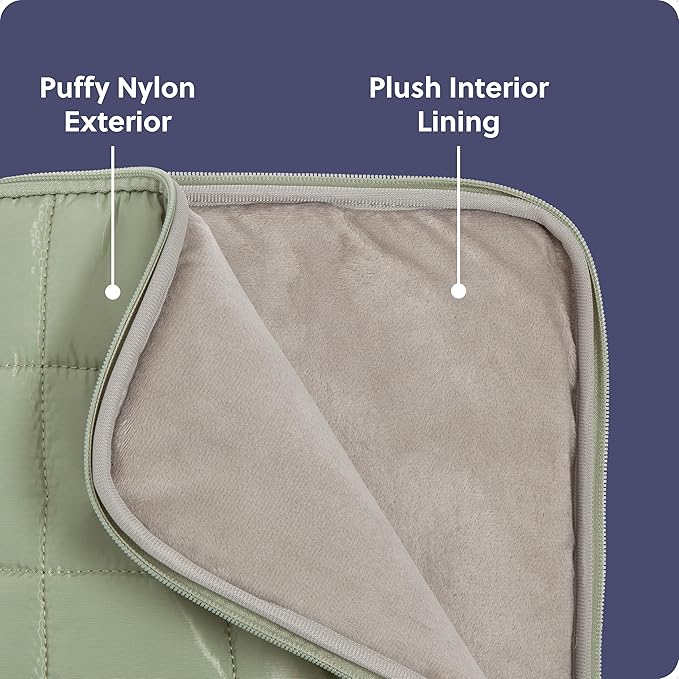 U Brands Nylon Puffer Zipping Large Laptop Sleeve, 10.5" x 15", Computer - Image 3