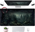 Cute Dark Gloomy Forest Desk Mat, Gothic XXL Large Extended Gaming Mouse Pad Mat by Mechanical+Cattle