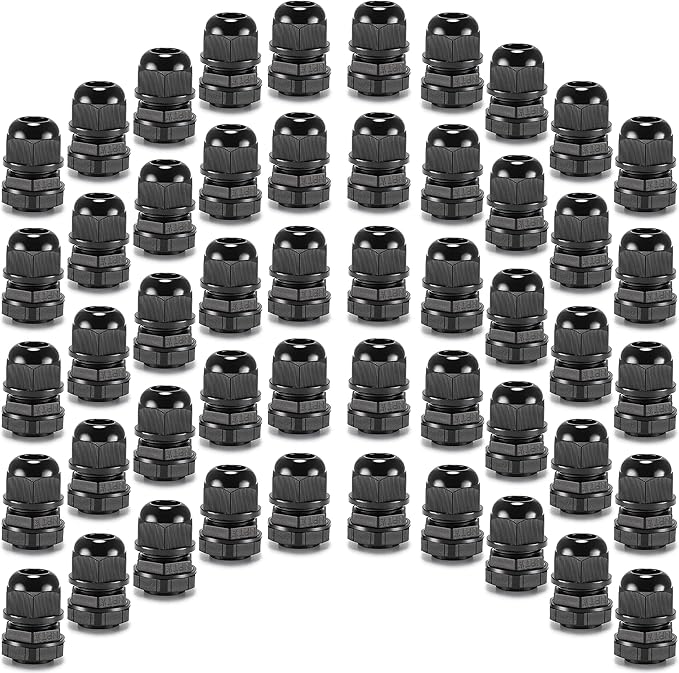 QILIPSU 50pcs 1/2" NPT Cable Gland Waterproof IP68 Nylon Cable Pass Through by QILIPSU