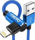 Dasku iPhone Charger 6FT 90 Degree Charging Cable 2 Pack MFi Certified USB by Dasku