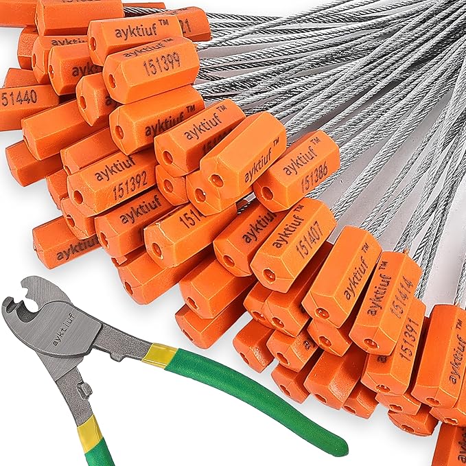 240 Pieces Security Cable Seals, Metal Number Security Tags by Unknown