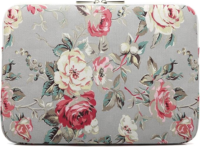 Canvaslove Rose Pattern Canvas Laptop Sleeve Case Bag - Image 5