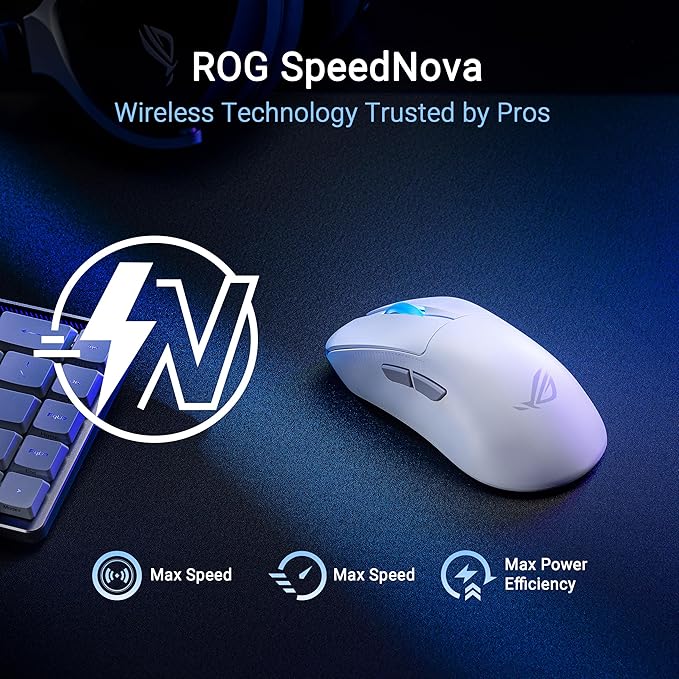 ASUS ROG Keris II Ace Wireless Gaming Mouse – Right-Handed Ergonomic, Tri-Mode - Image 7