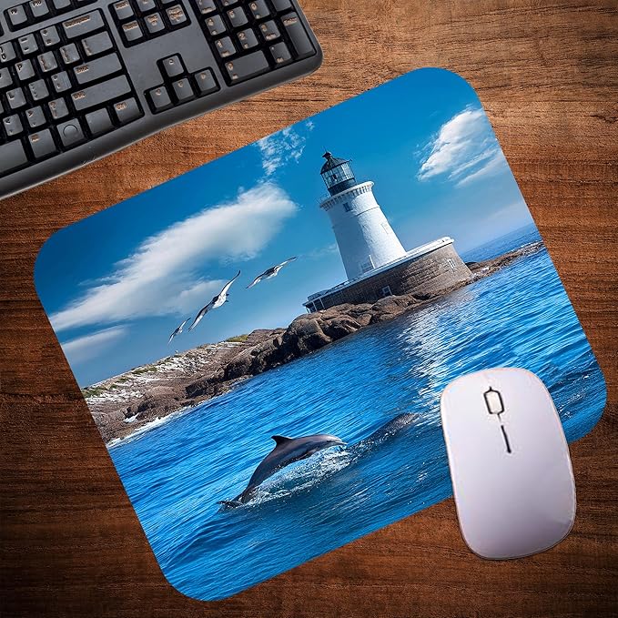 Coastal Shoreline Waves Sandy Beach Theme Mouse Pad Mat Mousepad - Image 4