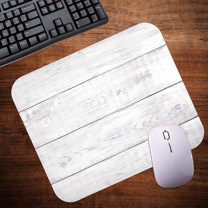 White Wood Decorative Colorful Mouse Pad Mat Mousepad - Image 4