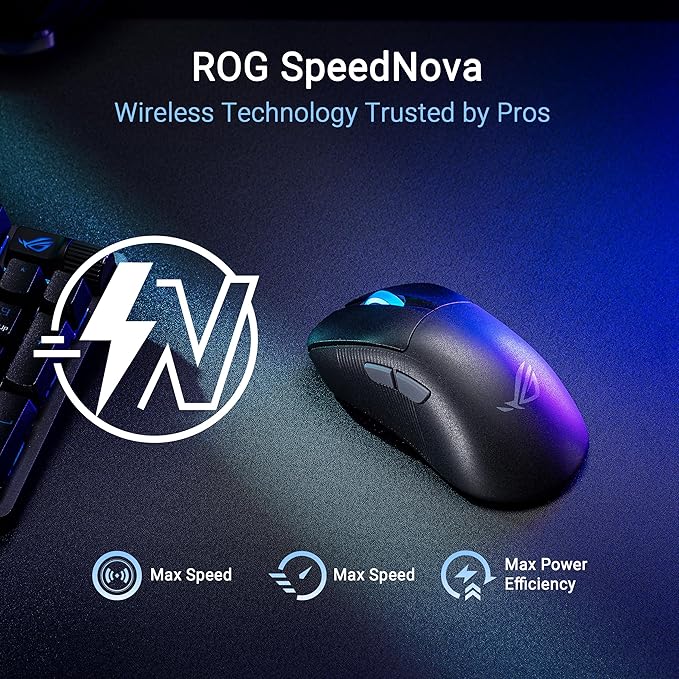 ASUS ROG Keris II Ace Wireless Gaming Mouse – Right-Handed Ergonomic, Tri-Mode - Image 7
