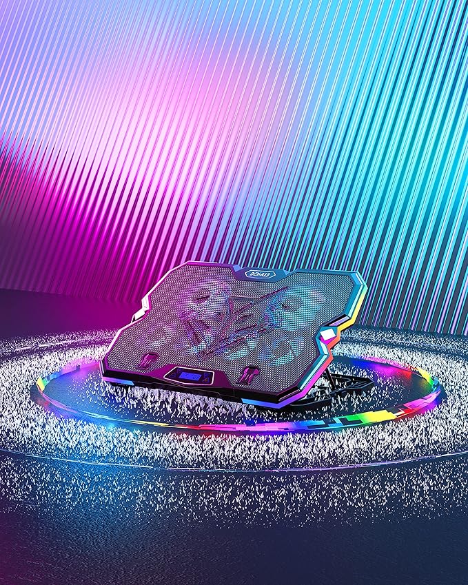 KeiBn Upgrade Laptop Cooling Pad A13, RGB Lights Laptop Cooler 6 Fans - Image 7